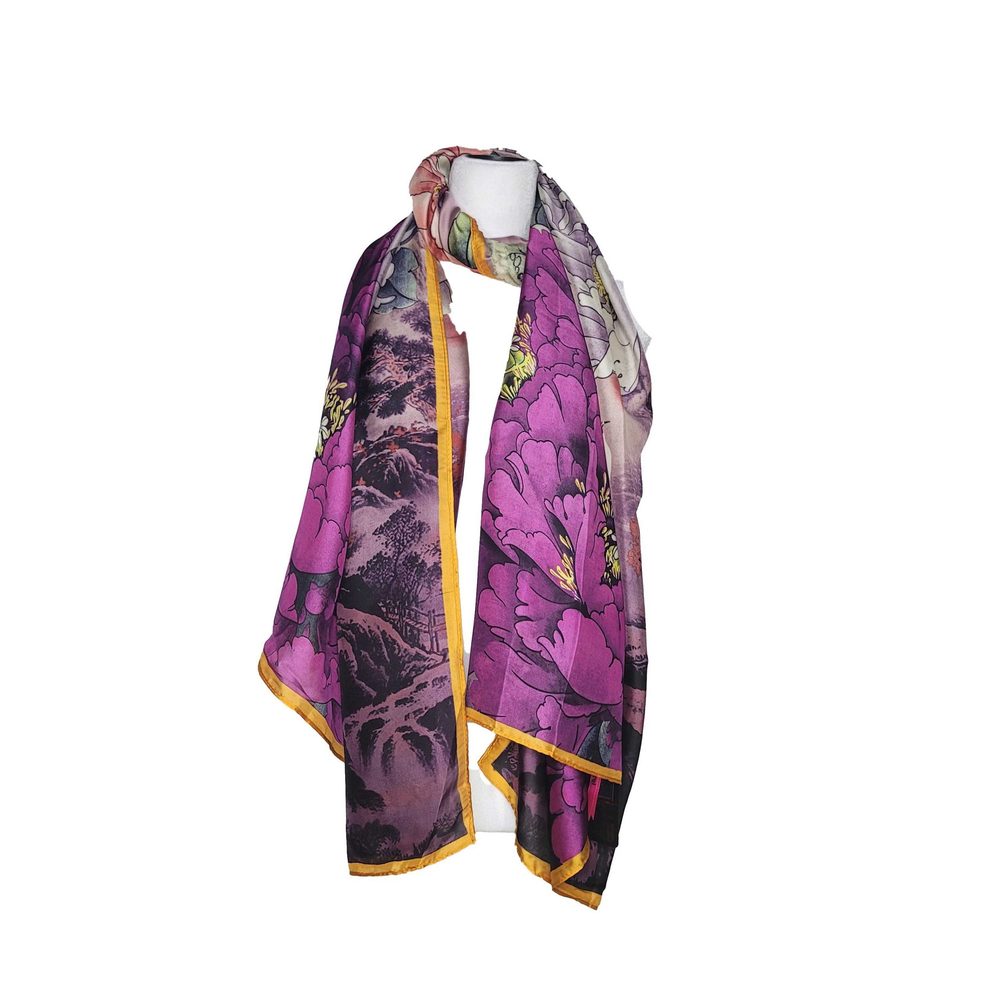 NWT Long Soft Scarf 34"x69" Rectangle Silk Feeling 100% Shawl Wrap 0208 - Picture 4 of 7